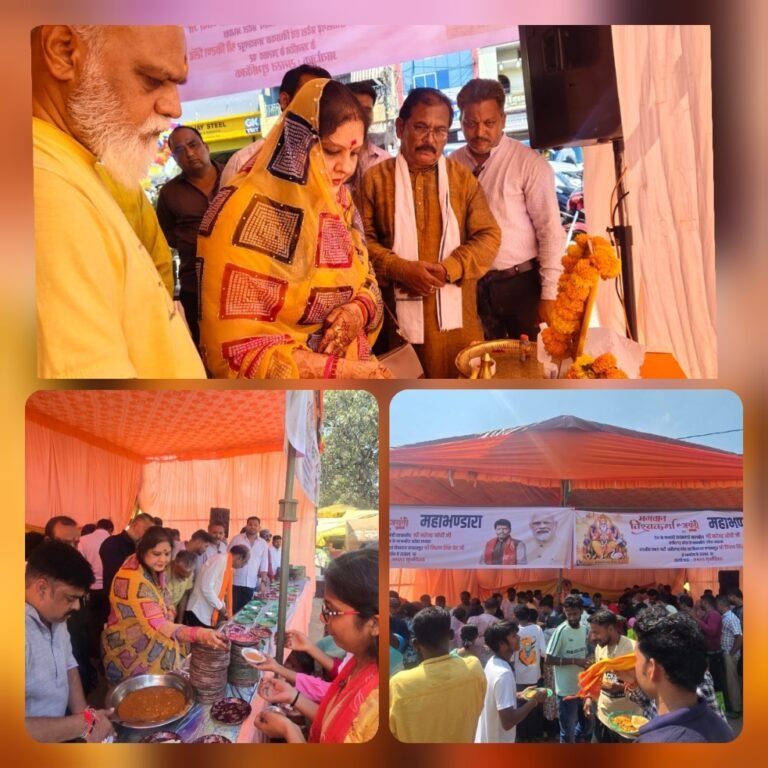 विश्वकर्मा जयंती और प्रधानमंत्री नरेंद्र मोदी व विधायक किरण देव के जन्मदिन पर संजय मार्केट में भव्य महाभंडारा
